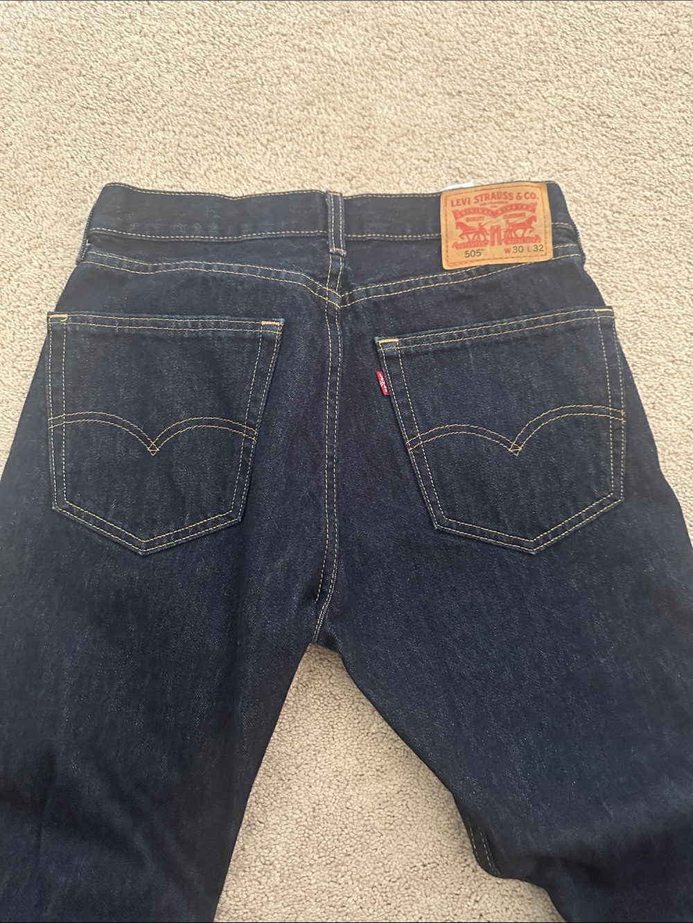 Levi's Dark Blue Straight-Leg Jeans - Picture 3 of 6